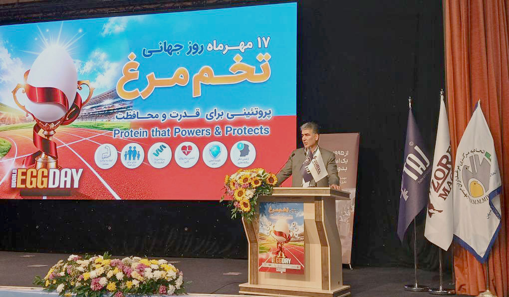 دکتر فرجی مدیر کل دفتر طیور- همایش روز تخم مرغ- کاج پرس